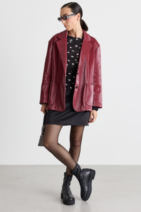 T-shirt in jersey tulle stampato - Intrend