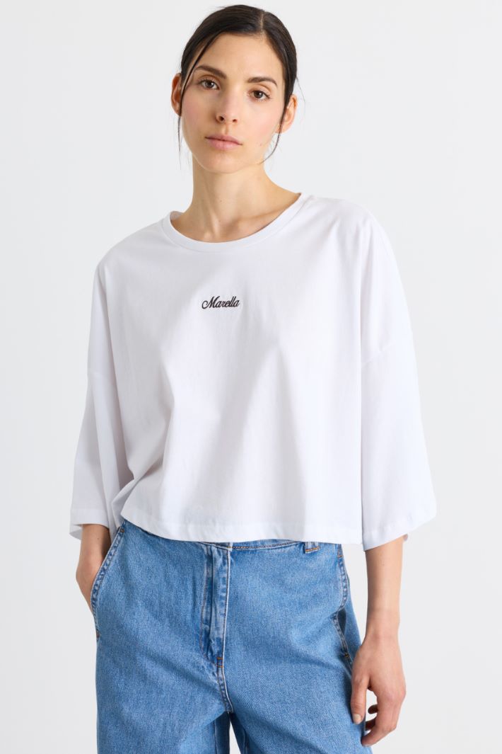 T-shirt con ricamo - BIANCO - Intrend - 2