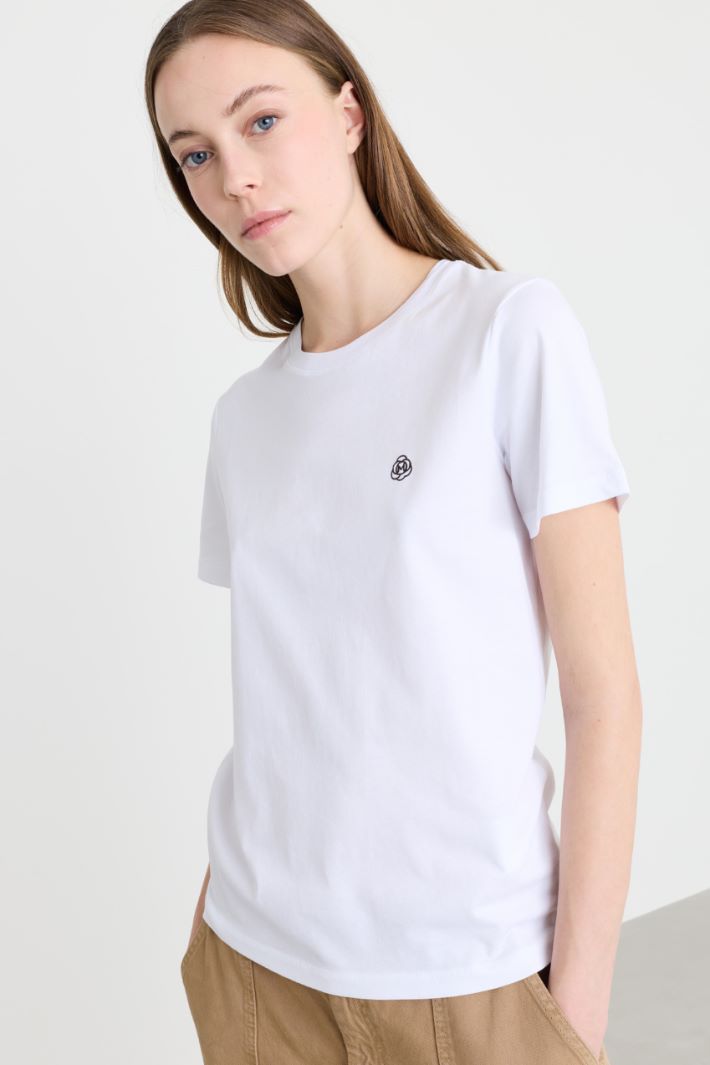 T-shirt in jersey con stampa - BIANCO - Intrend - 3