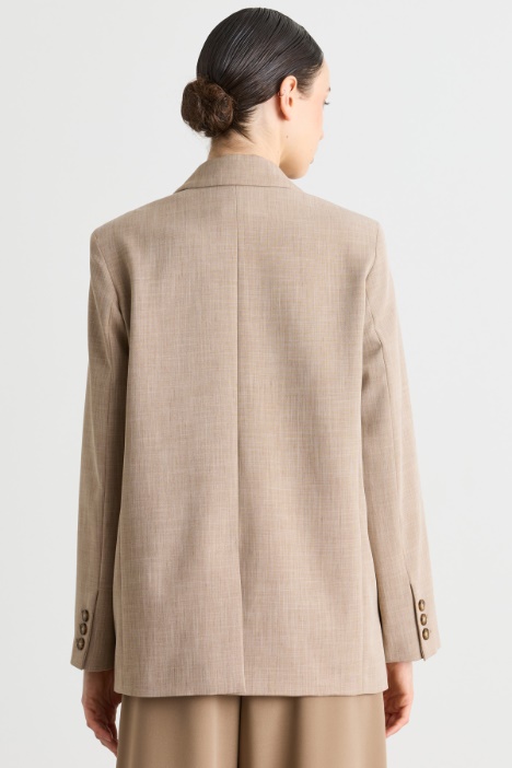 Blazer doppiopetto stretch in misto viscosa