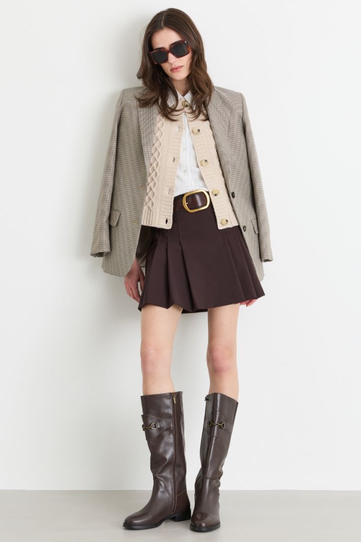 Single-breasted blazer with narrow lapels - BEIGE - Intrend