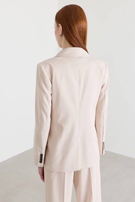 Blazer doppiopetto in misto viscosa