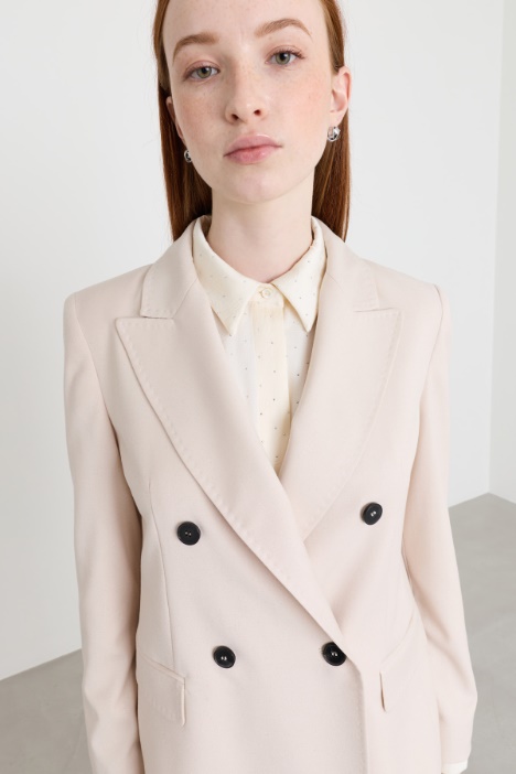 Blazer doppiopetto in misto viscosa