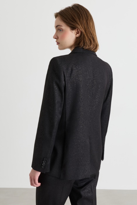 Blazer doppiopetto in misto viscosa