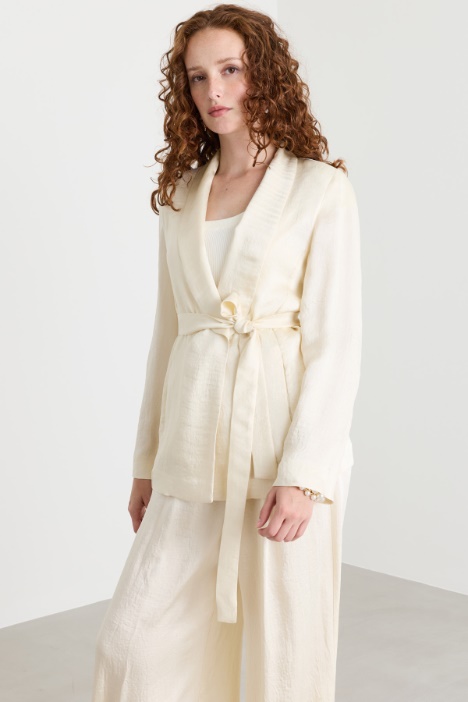 Unstructured crinkle blazer - Intrend