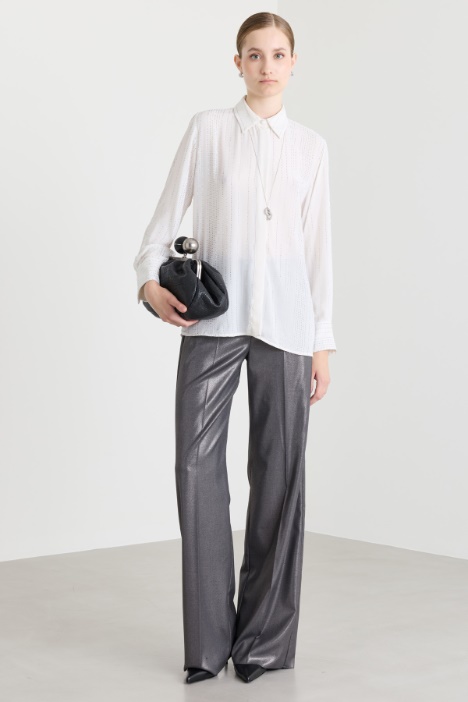 Camicia in georgette con strass - Intrend