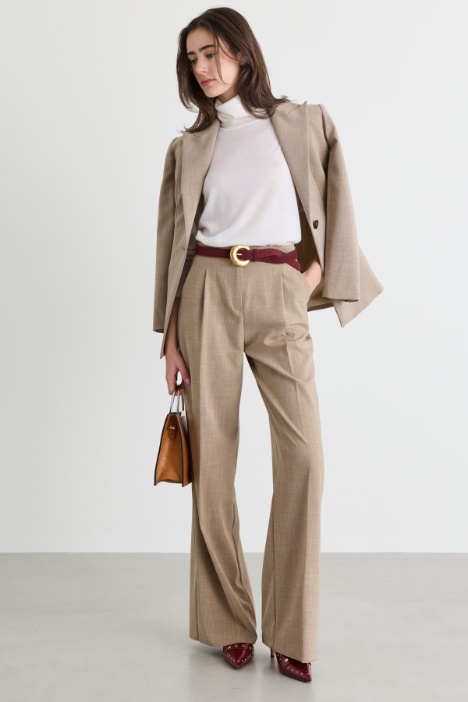 Stretch wide-leg trousers - Intrend
