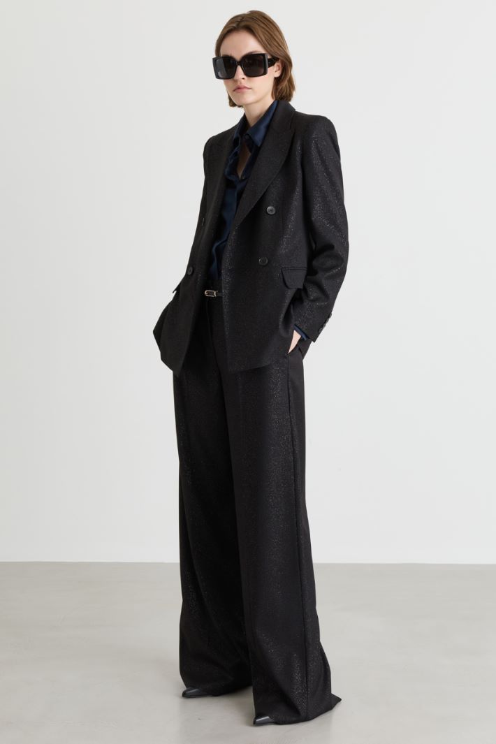 Flowing stardust trousers - BLACK - Intrend