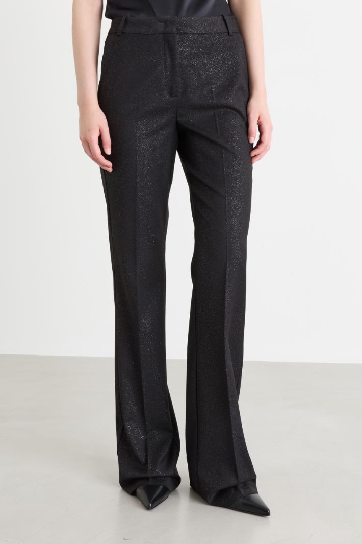 Stardust Flared Trousers - BLACK - Intrend - 2