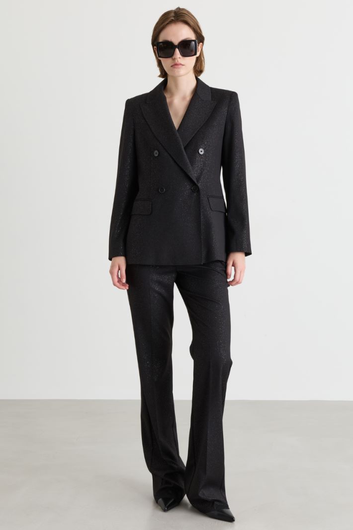 Stardust Flared Trousers - BLACK - Intrend