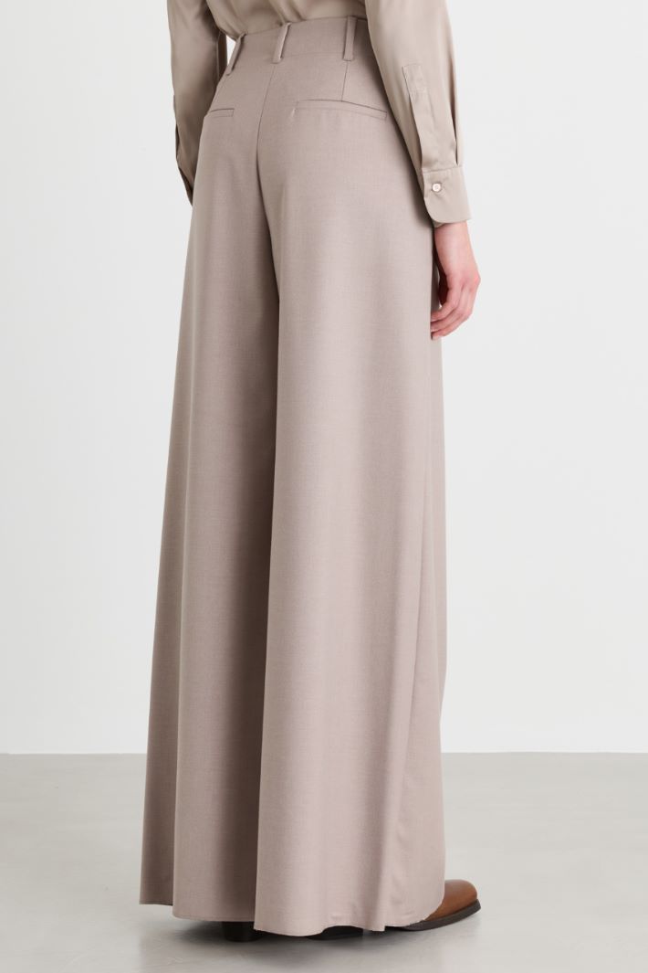 Levantine palazzo trousers - BEIGE - Intrend - 4