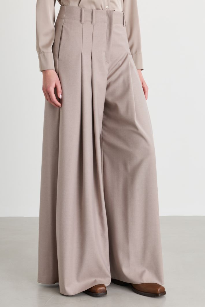 Levantine palazzo trousers - BEIGE - Intrend - 2