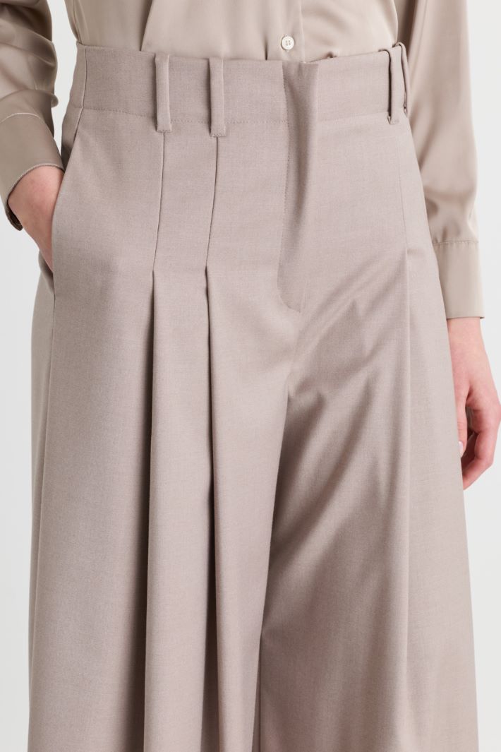 Levantine palazzo trousers - BEIGE - Intrend - 3