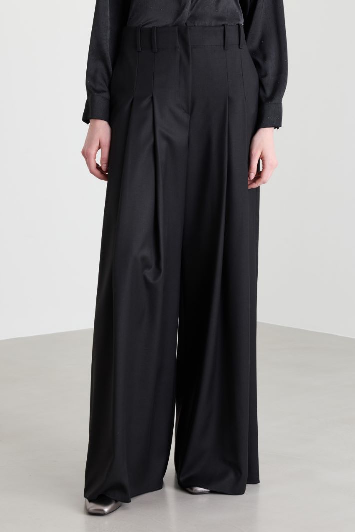 Levantine palazzo trousers - BLACK - Intrend - 2