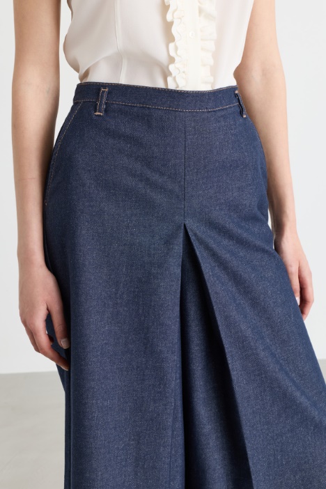 Gonna pantalone con piega