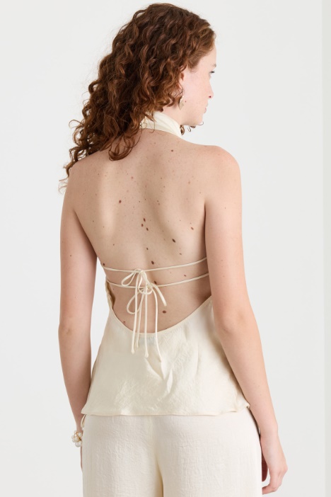 Top in twill crinckle