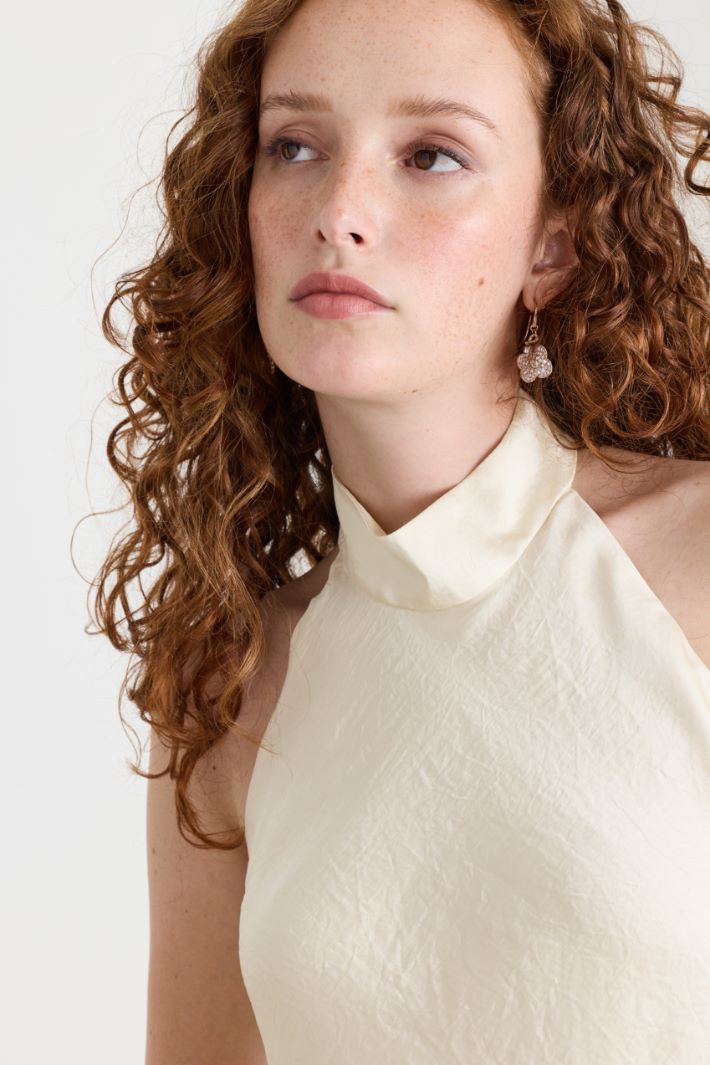Top in twill crinckle - BIANCO - Intrend - 3