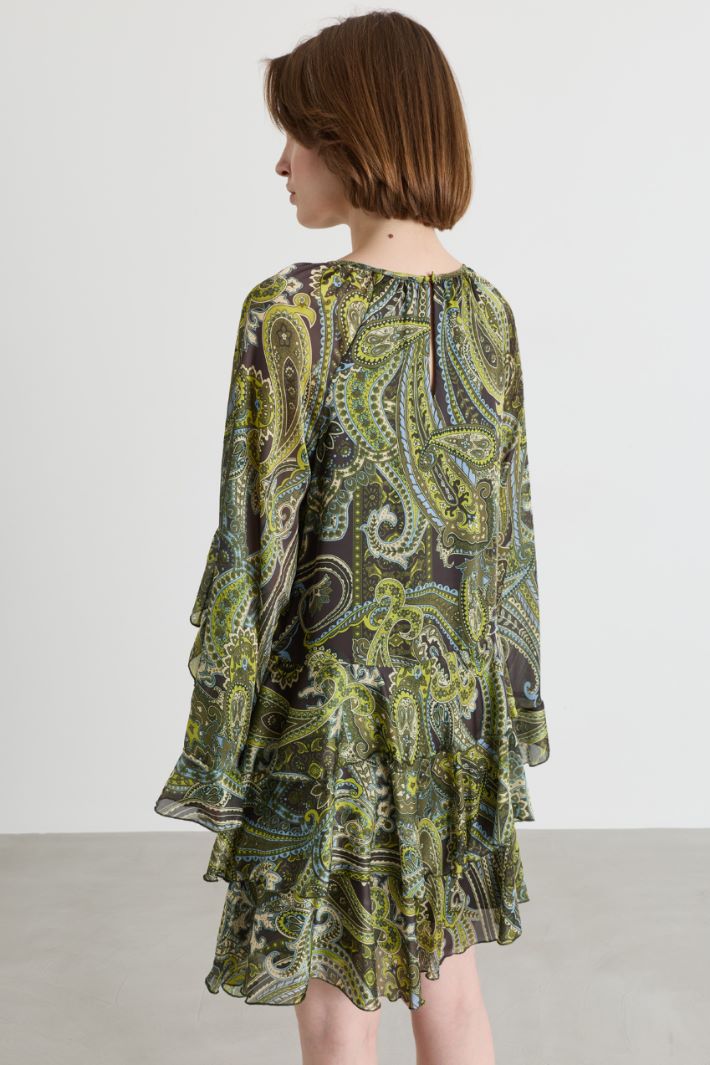 Short ruffled dress - GREEN - Intrend - 4