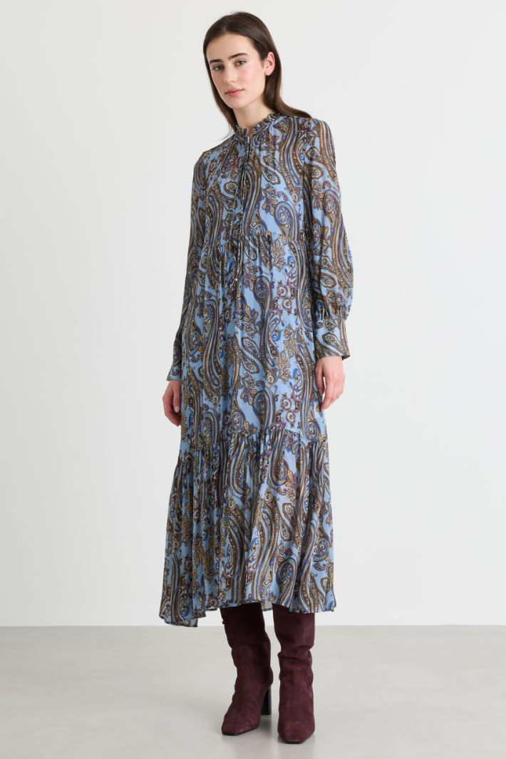 Long georgette dress - LIGHT BLUE - Intrend - 2