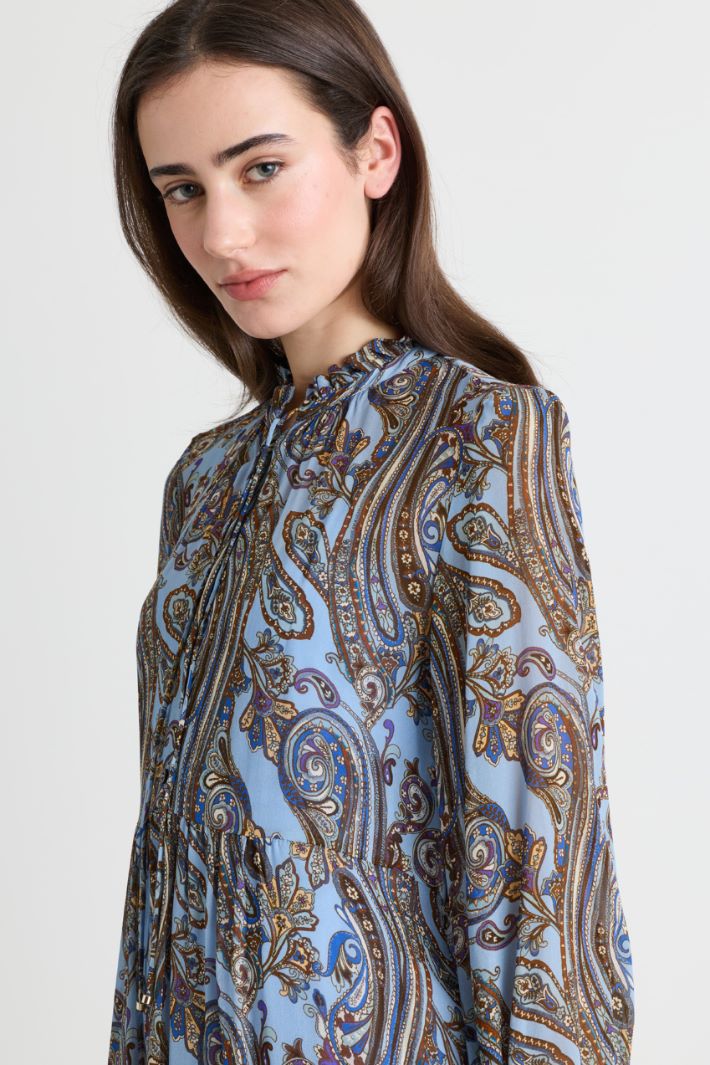 Long georgette dress - LIGHT BLUE - Intrend - 3