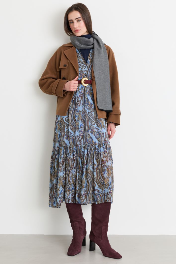 Long georgette dress - LIGHT BLUE - Intrend