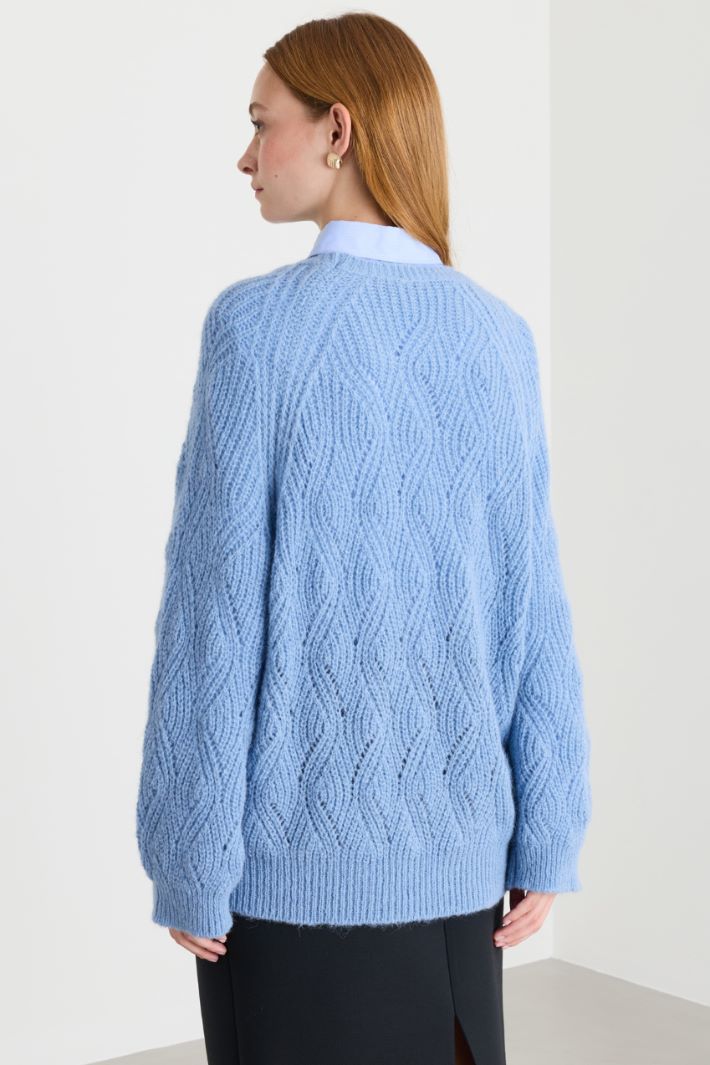 Maglia con motivo a onda - AZZURRO - Intrend - 4