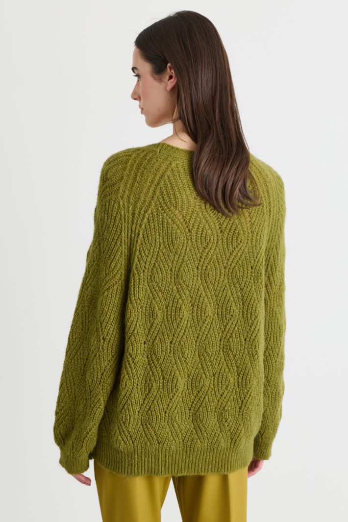 Wave-patterned jumper - GREEN - Intrend - 4