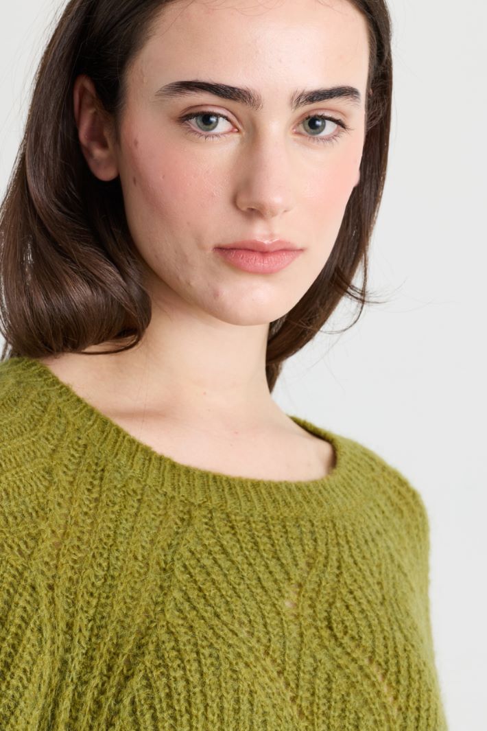Wave-patterned jumper - GREEN - Intrend - 3