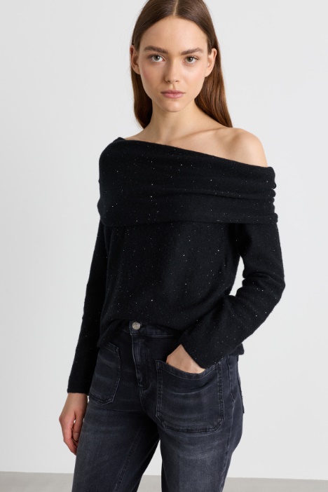 Pullover mit Mikro-Pailletten - Intrend