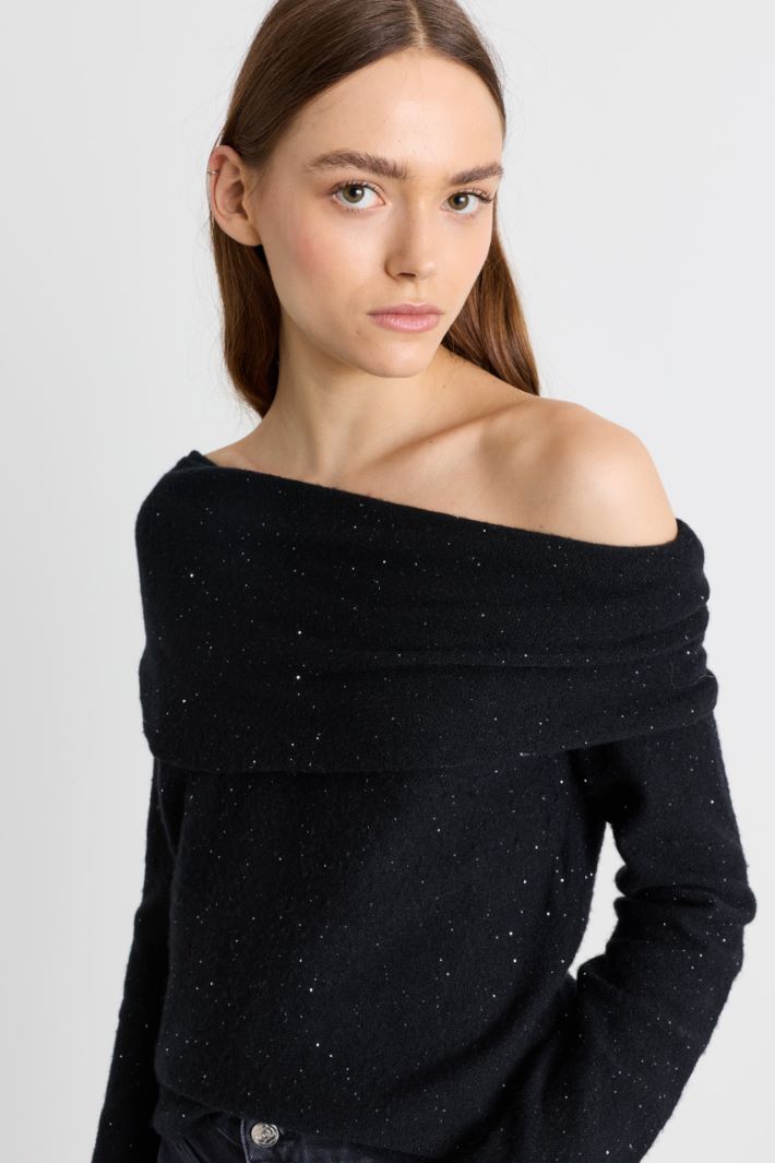 Pull à micro-paillettes - NOIR - Intrend - 3