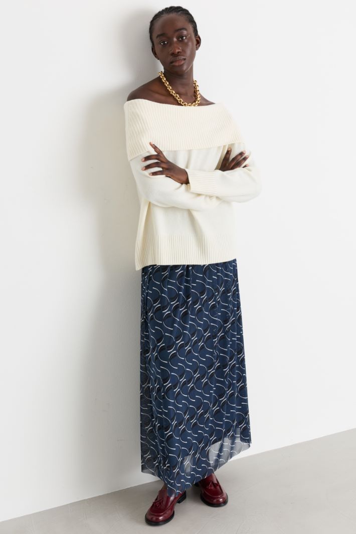 Maglia off-shoulder - BIANCO - Intrend