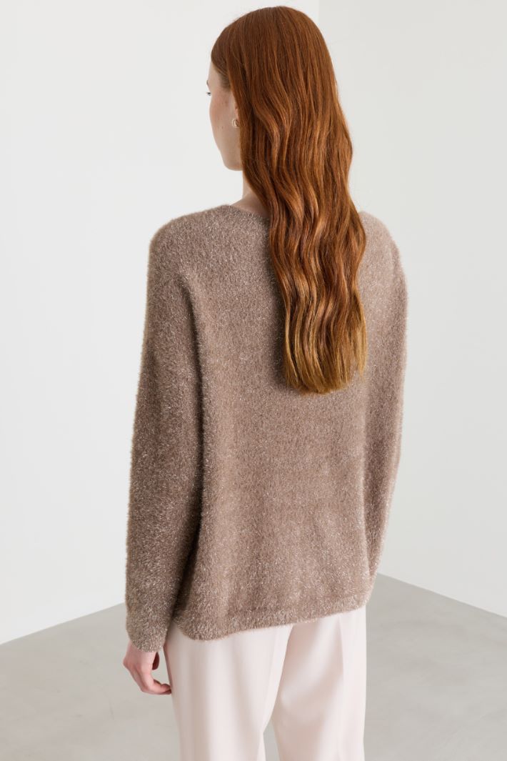Kuschelweicher Pullover mit überschnittenen Schultern - BEIGE - Intrend - 4