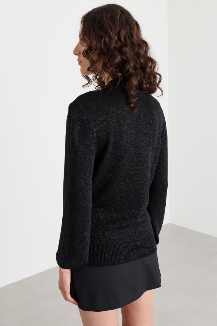Pull à col foulard - NOIR - Intrend - 4