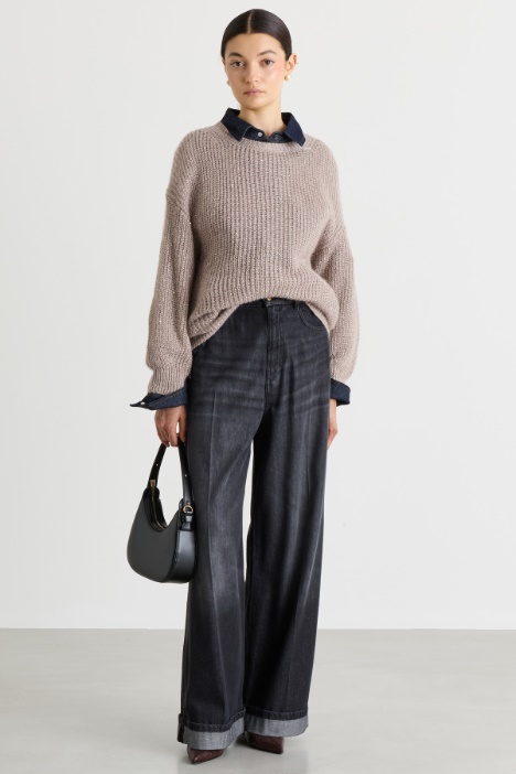Maglia con micro paillettes - Intrend