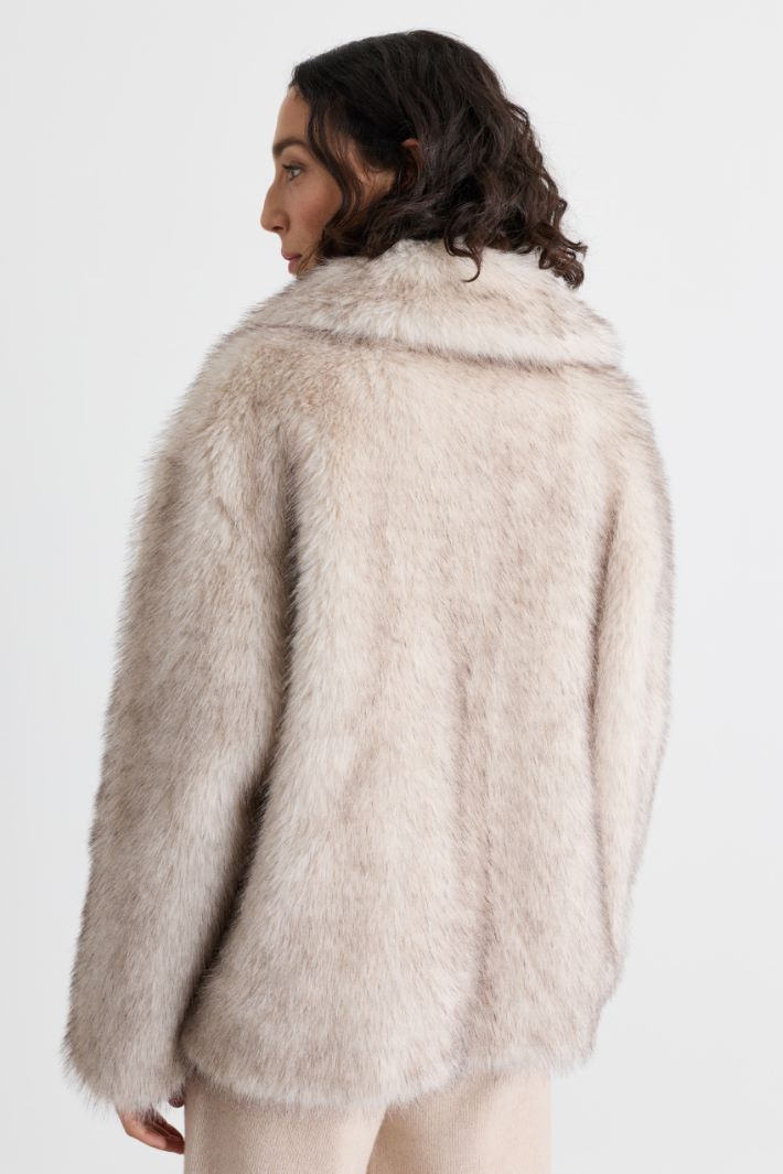 Oversized Cosy Coat - BEIGE - Intrend - 4