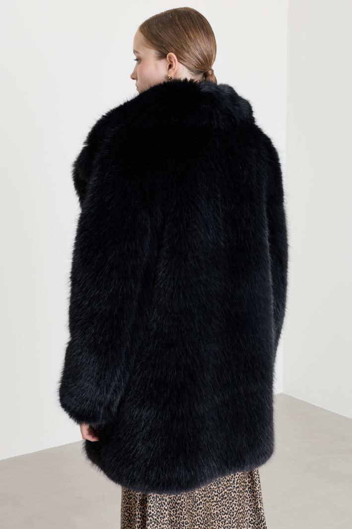 Chaqueta de tejido suave y cálido - NEGRO - Intrend - 4
