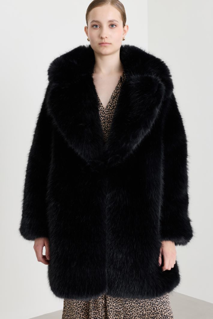 Chaqueta de tejido suave y cálido - NEGRO - Intrend - 2
