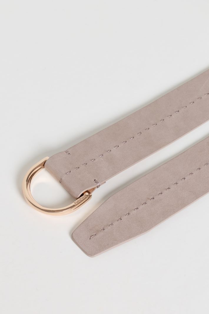 Nubuck double-wrap belt - BEIGE - Intrend - 2