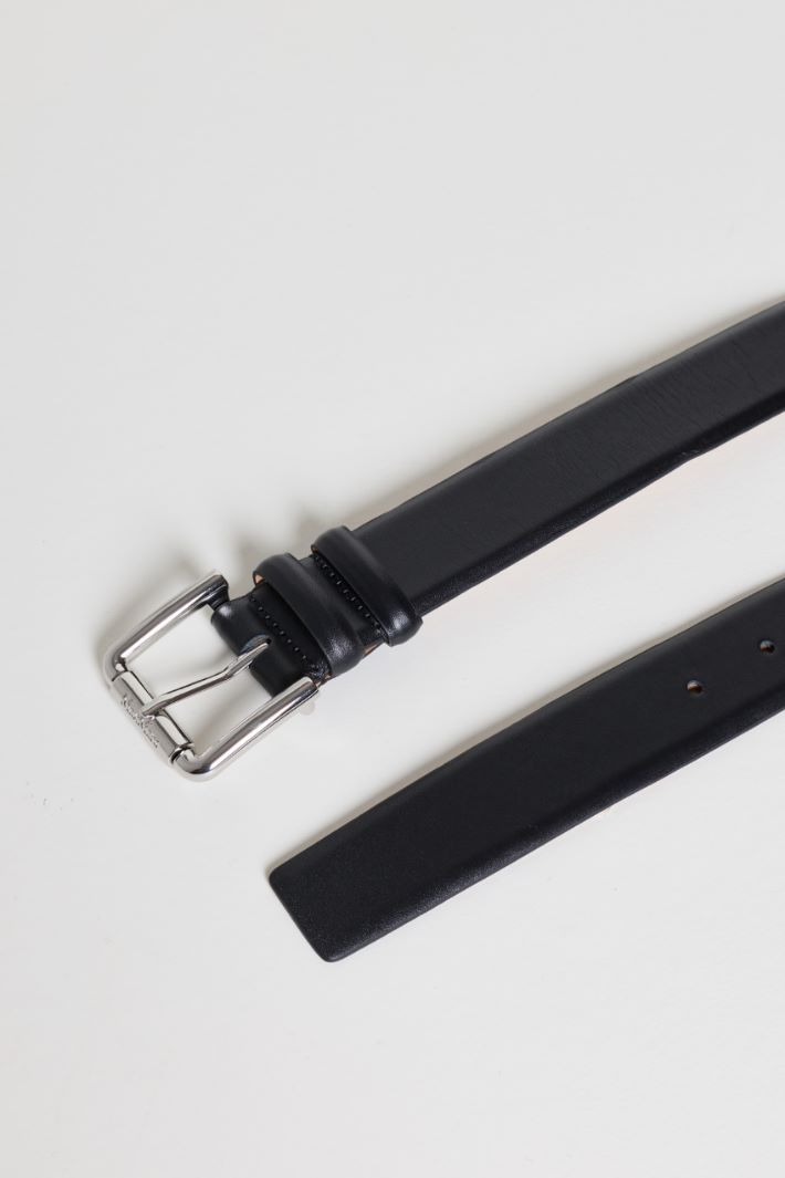 Polished leather belt - BLACK - Intrend - 2