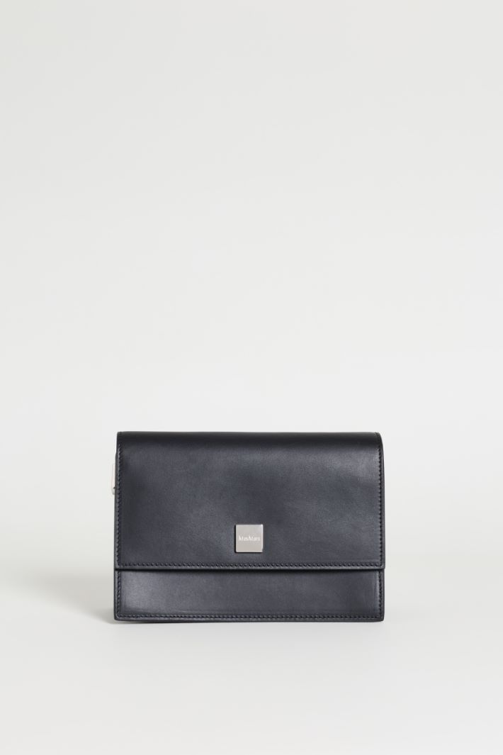 Small leather crossbody bag - BLACK - Intrend