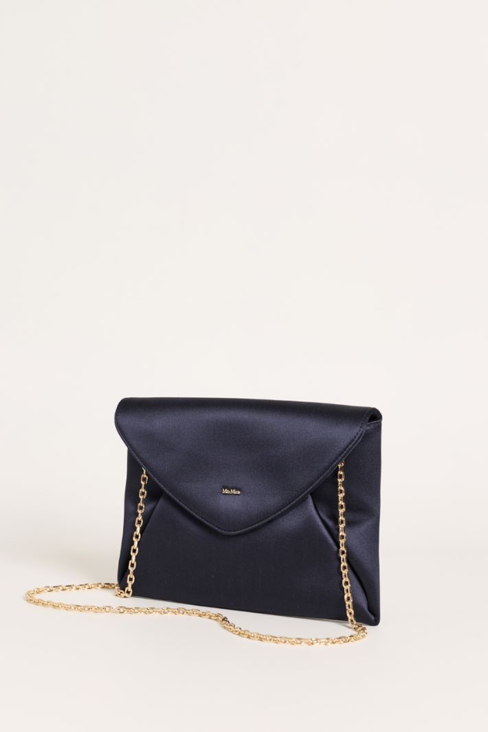 Satin envelope clutch - BLUE GOLD - Intrend - 2