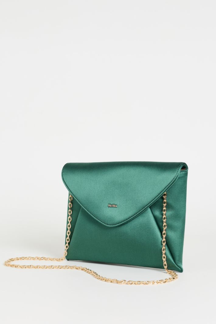 Satin envelope clutch - GREEN - Intrend - 2