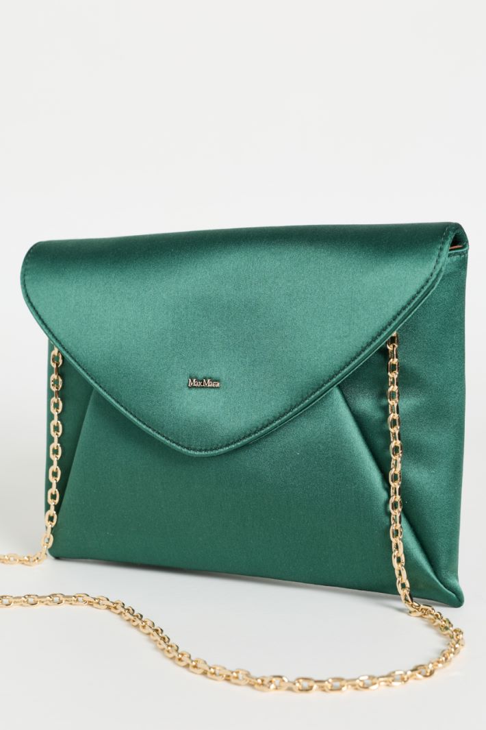 Satin envelope clutch - GREEN - Intrend - 4