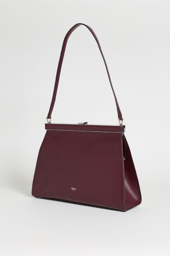 Satin-finish leather bag - BORDEAUX - Intrend - 2
