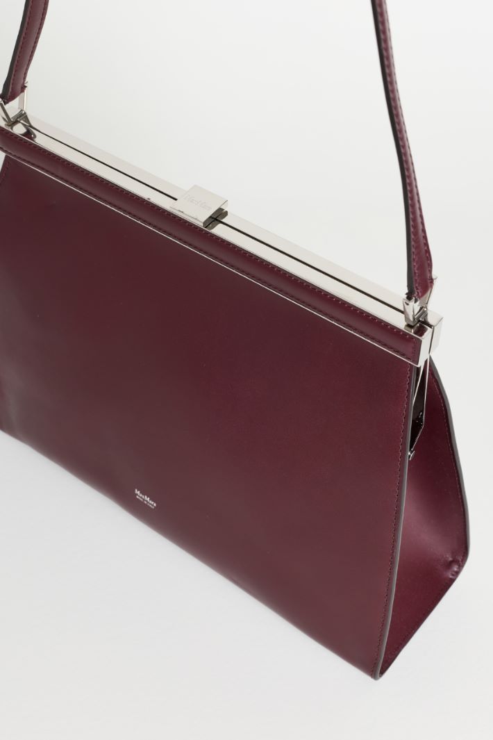 Satin-finish leather bag - BORDEAUX - Intrend - 4