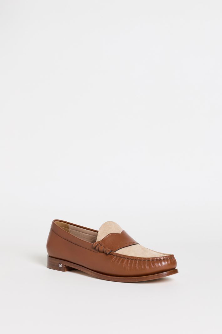 Supple leather loafers - BROWN - Intrend - 2