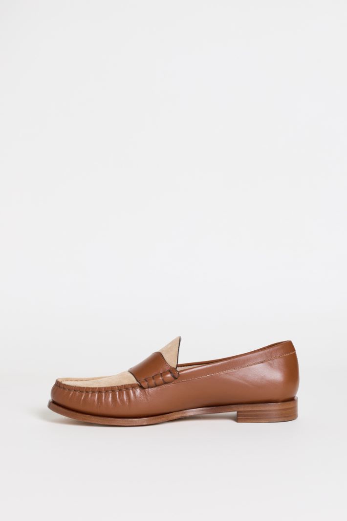 Supple leather loafers - BROWN - Intrend - 3
