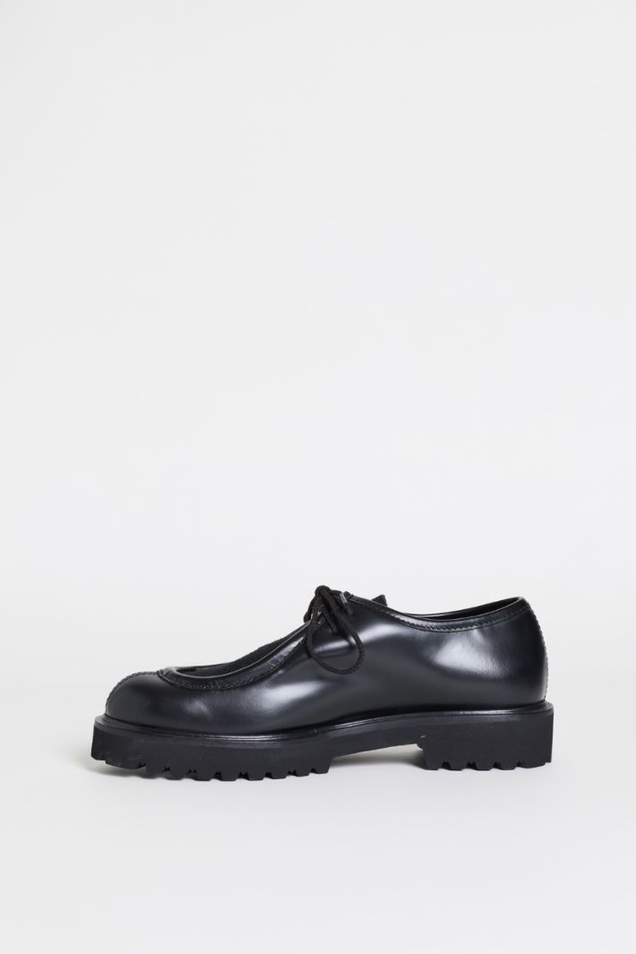 Leather lace-ups - BLACK - Intrend - 3