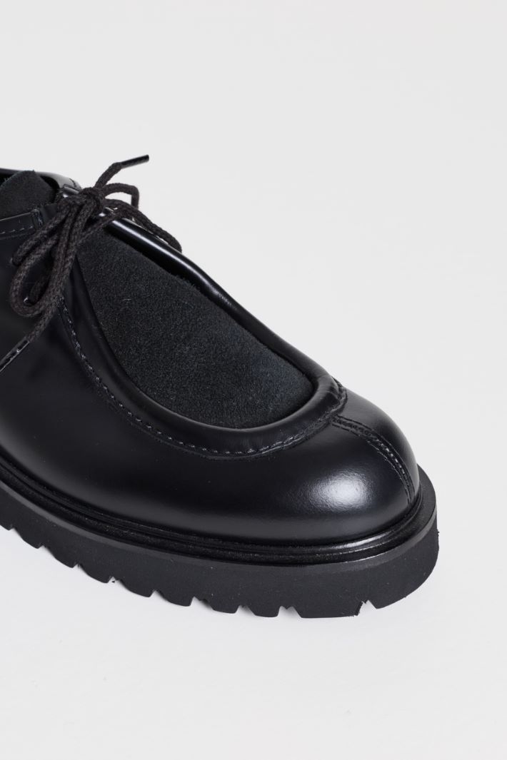 Leather lace-ups - BLACK - Intrend - 4