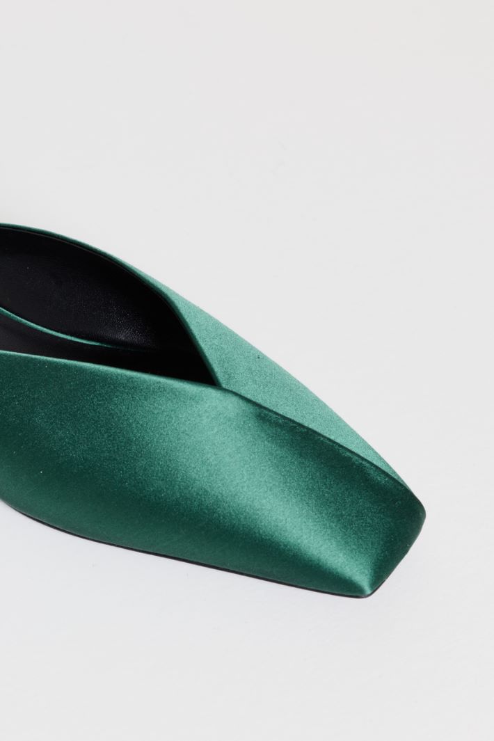 Satin mules - GREEN - Intrend - 4